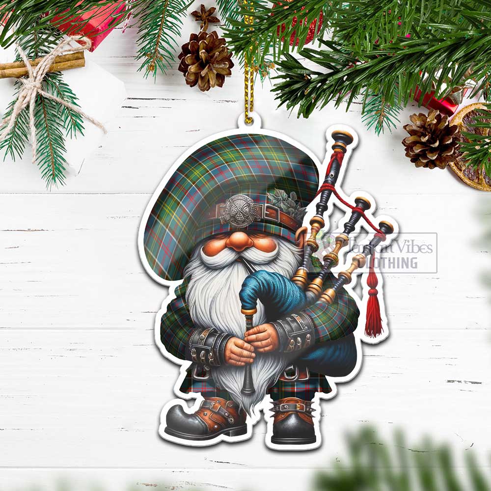 Tartan Vibes Clothing Barr Tartan Badpiper Gnome Christmas Ornament