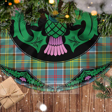 Barr Tartan Christmas Tree Skirt Scottish Thistle Style