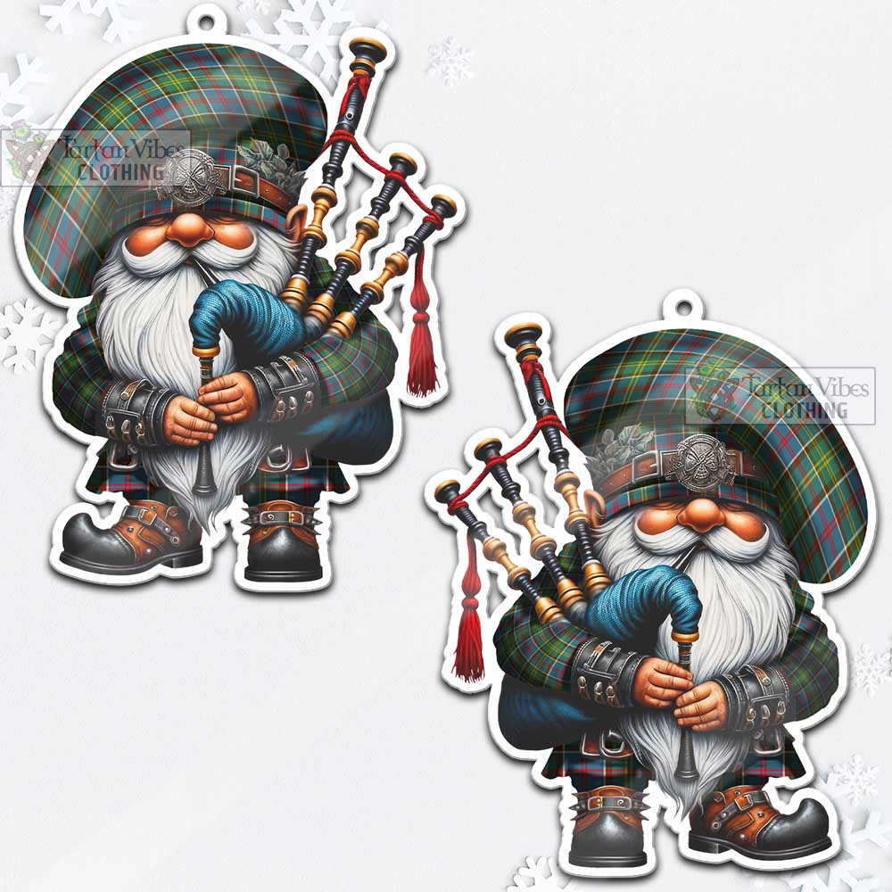 Tartan Vibes Clothing Barr Tartan Badpiper Gnome Christmas Ornament