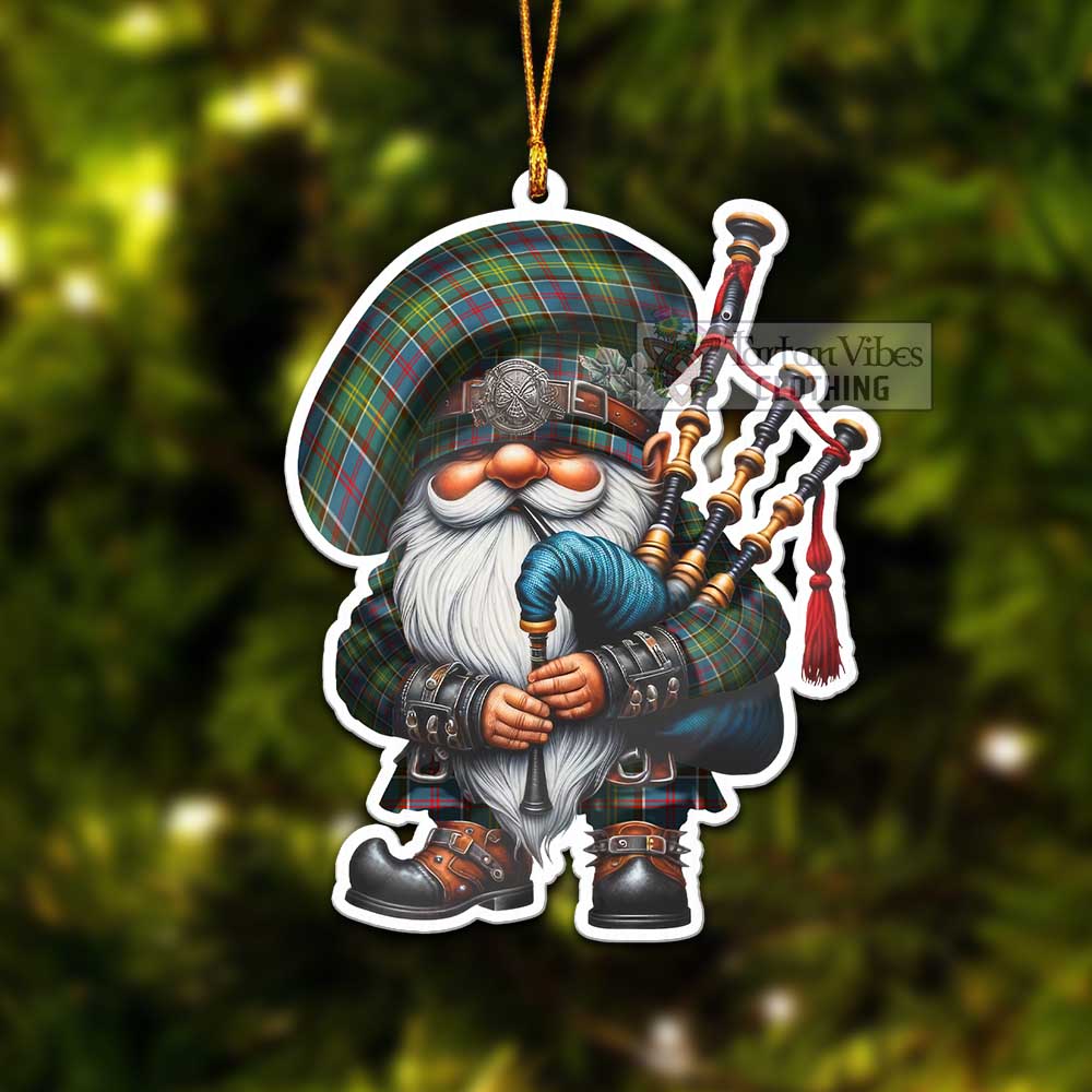 Tartan Vibes Clothing Barr Tartan Badpiper Gnome Christmas Ornament