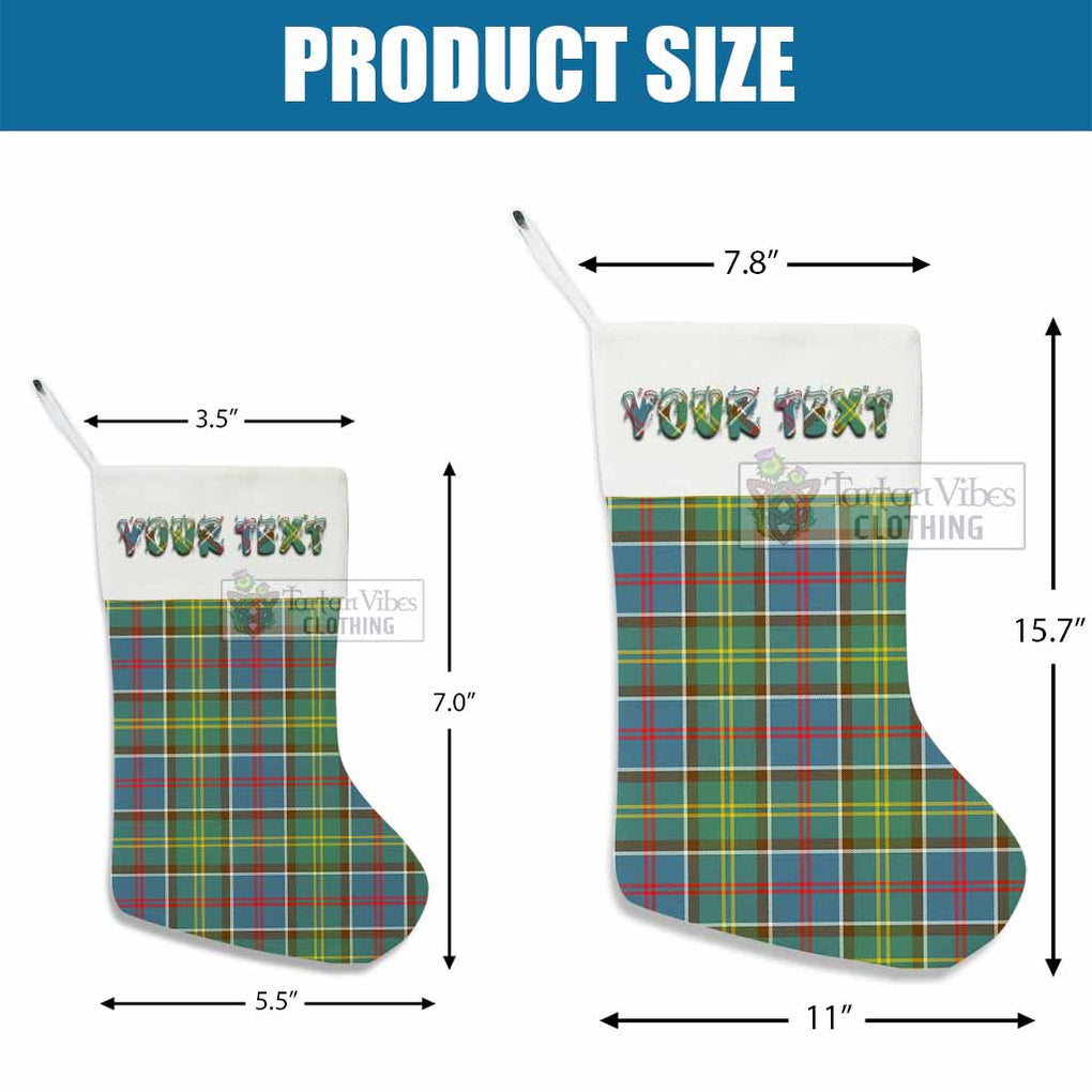 Tartan Vibes Clothing Barr Tartan Christmas Stocking with Personalized Text