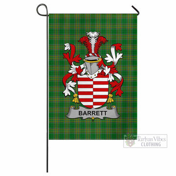 Barrett Irish Clan Tartan Flag with Coat of Arms