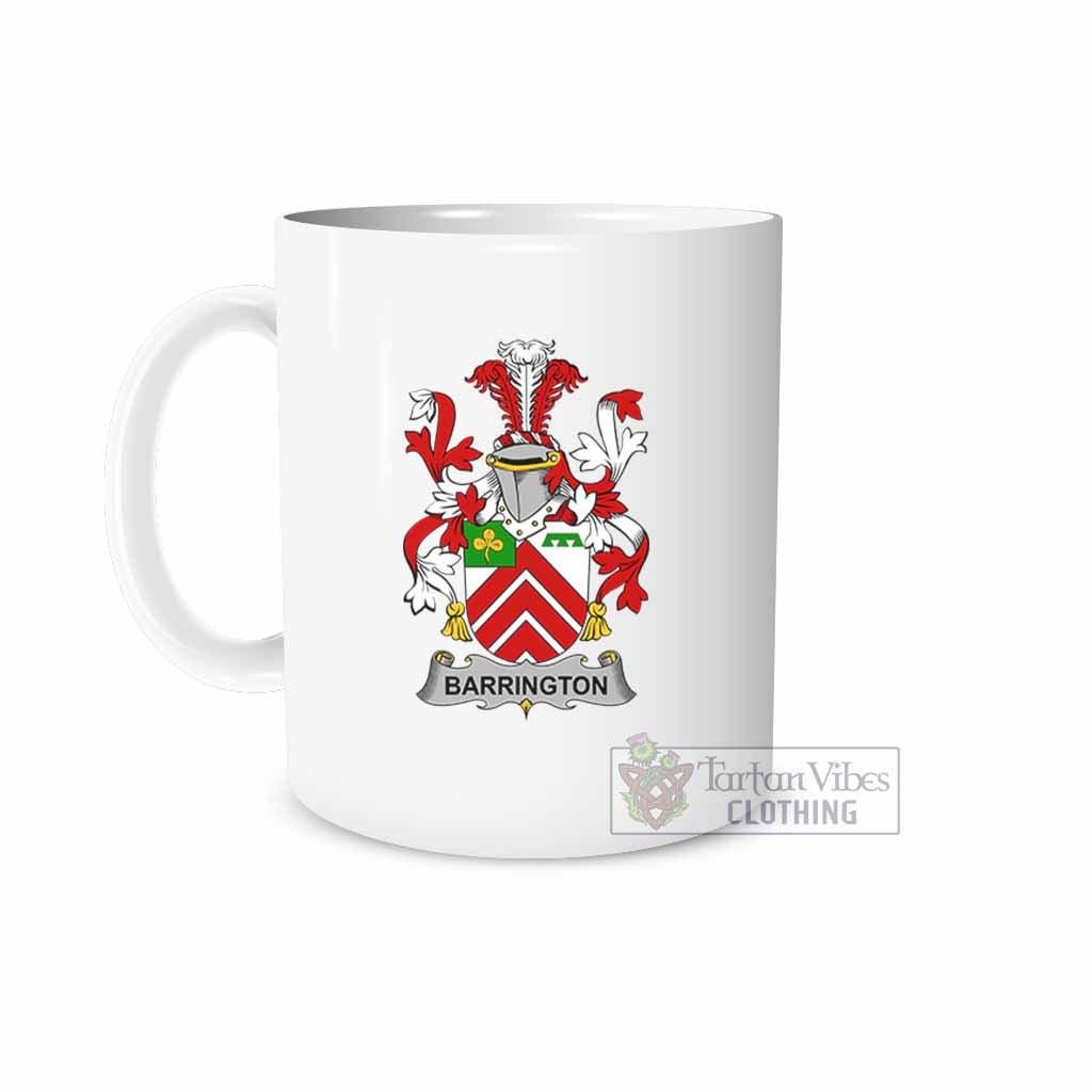 Barrington Irish Clan Coat of Arms Ceramic Mug White - 2D-tartanvibesclothing