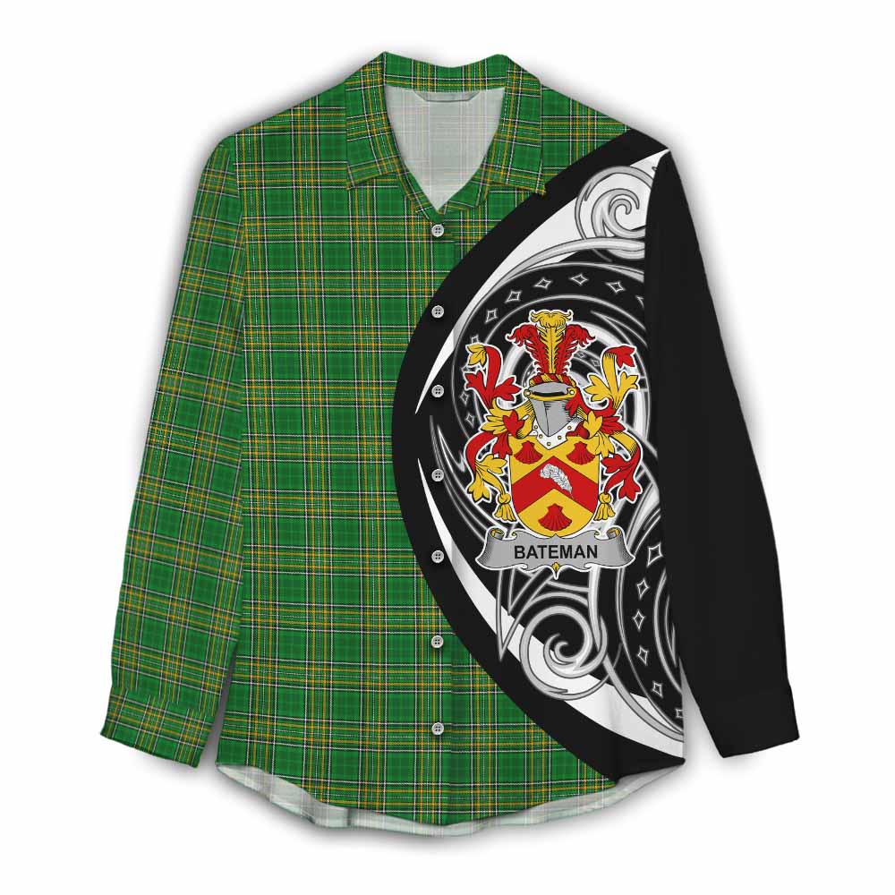 Bateman Irish Clan Women's Casual Shirt Celtic Circle Style Female - Tartan Vibes Clothing