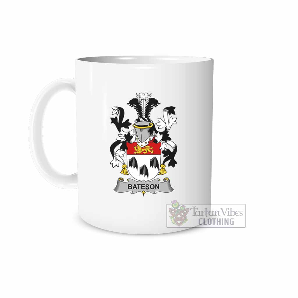 Tartan Vibes Clothing Bateson Irish Clan Coat of Arms Ceramic Mug