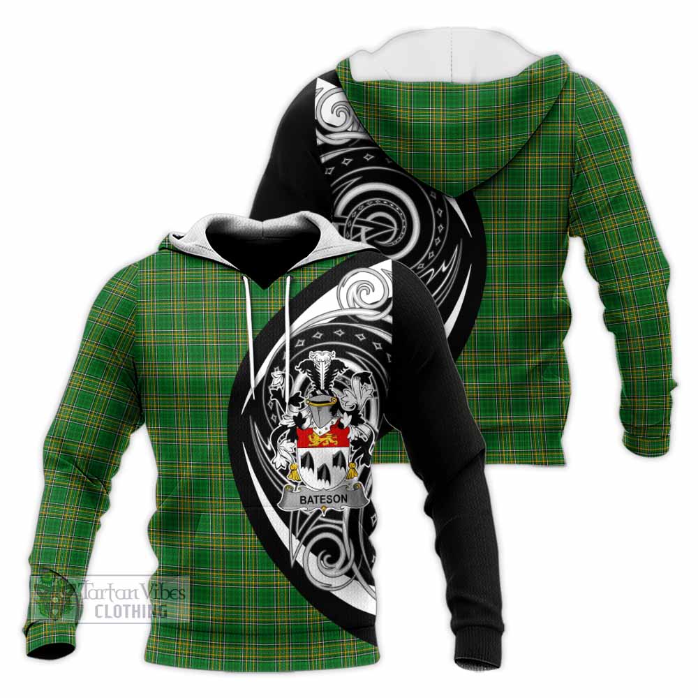 Bateson Irish Clan Knitted Hoodie Celtic Circle Style - Tartan Vibes Clothing