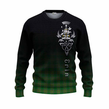 Batt Irish Clan Knitted Sweater with Coat of Arms Erin Go Bragh Celtic Inspired Unisex - Tartan Vibes Clothing