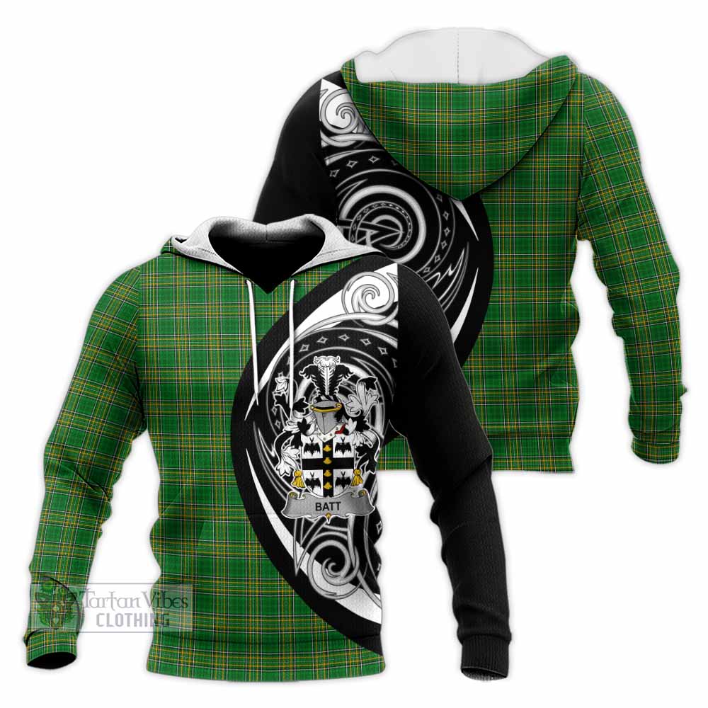 Batt Irish Clan Knitted Hoodie Celtic Circle Style - Tartan Vibes Clothing
