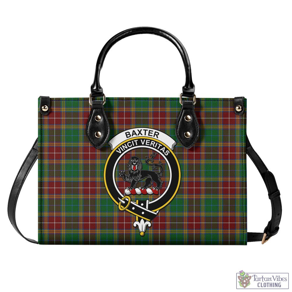 Baxter Tartan Luxury Leather Handbags with Family Crest - Tartan Vibes Clothing