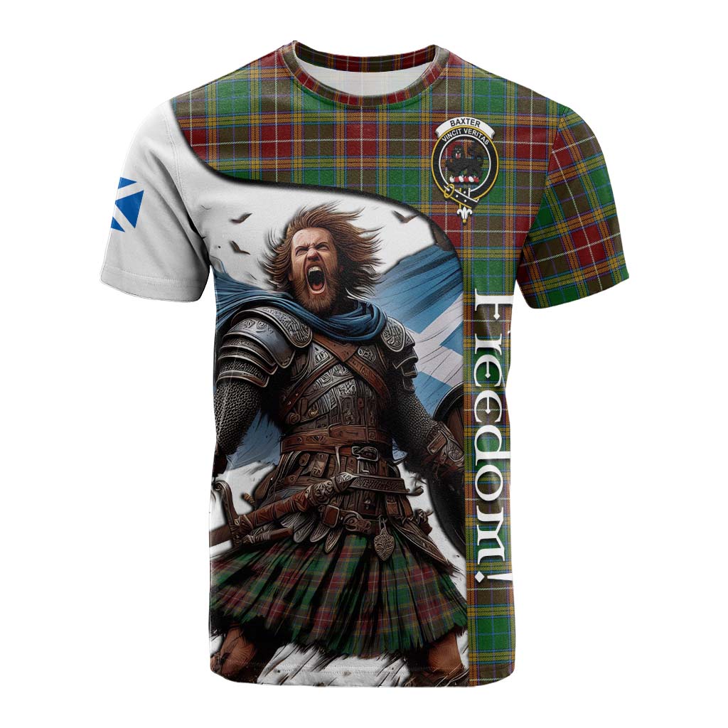 Tartan Vibes Clothing Baxter Crest Tartan Cotton T-shirt Inspired by the Freedom of Scottish Warrior