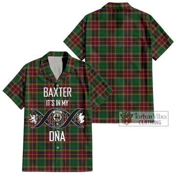 Baxter Tartan Short Sleeve Button Shirt with Family Crest DNA In Me Style