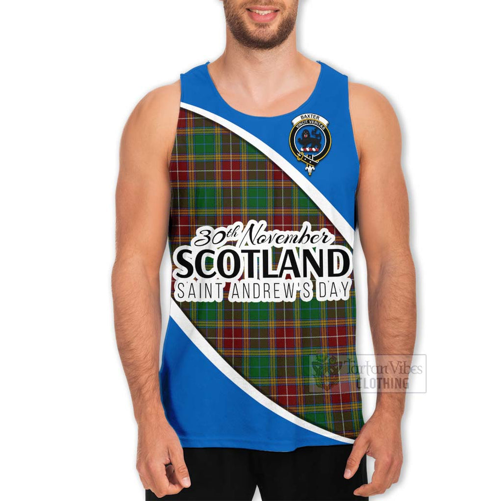 Tartan Vibes Clothing Baxter Family Crest Tartan Men's Tank Top Celebrate Saint Andrew's Day in Style