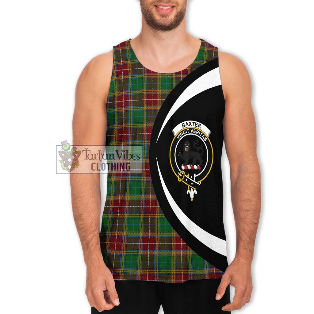 Baxter Tartan Men's Tank Top with Family Crest Circle Style Men - Tartan Vibes Clothing