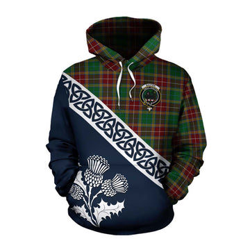 Baxter Tartan Cotton Hoodie Featuring Thistle and Scotland Map