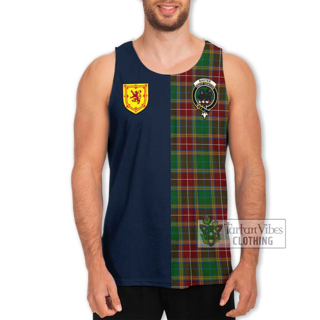 Tartan Vibes Clothing Baxter Tartan Men's Tank Top with Scottish Lion Royal Arm Half Style