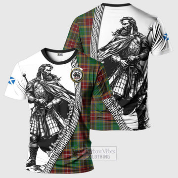 Baxter Tartan Clan Crest T-Shirt with Highlander Warrior Celtic Style