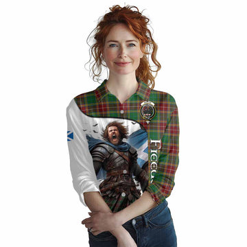 Baxter Crest Tartan Women's Casual Shirt Inspired by the Freedom of Scottish Warrior