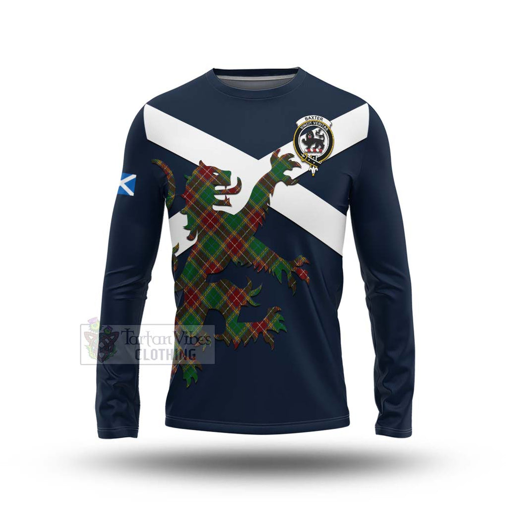 Tartan Vibes Clothing Baxter Tartan Lion Rampant Long Sleeve T-Shirt – Proudly Display Your Heritage with Alba Gu Brath and Clan Name