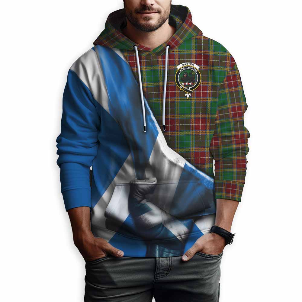 Tartan Vibes Clothing Baxter Tartan Hoodie with Family Crest Scotland Patriotic Style