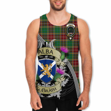 Baxter Tartan Family Crest Men's Tank Top Lion Rampant Royal Thistle Shield Celtic Inspired Men - Tartan Vibes Clothing