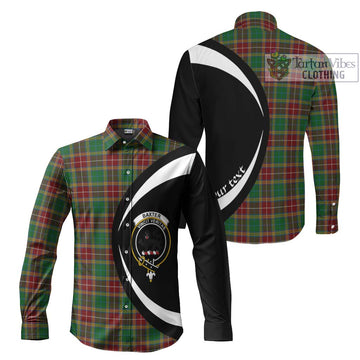 Baxter Tartan Long Sleeve Button Up with Family Crest Circle Style