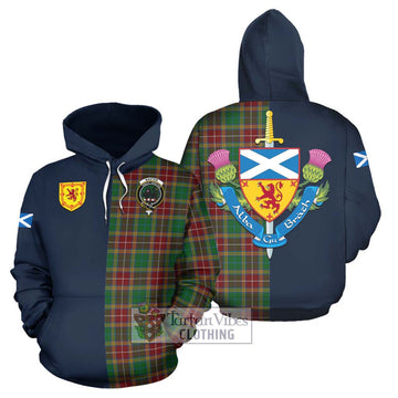 Baxter Tartan Hoodie Alba with Scottish Lion Royal Arm Half Style