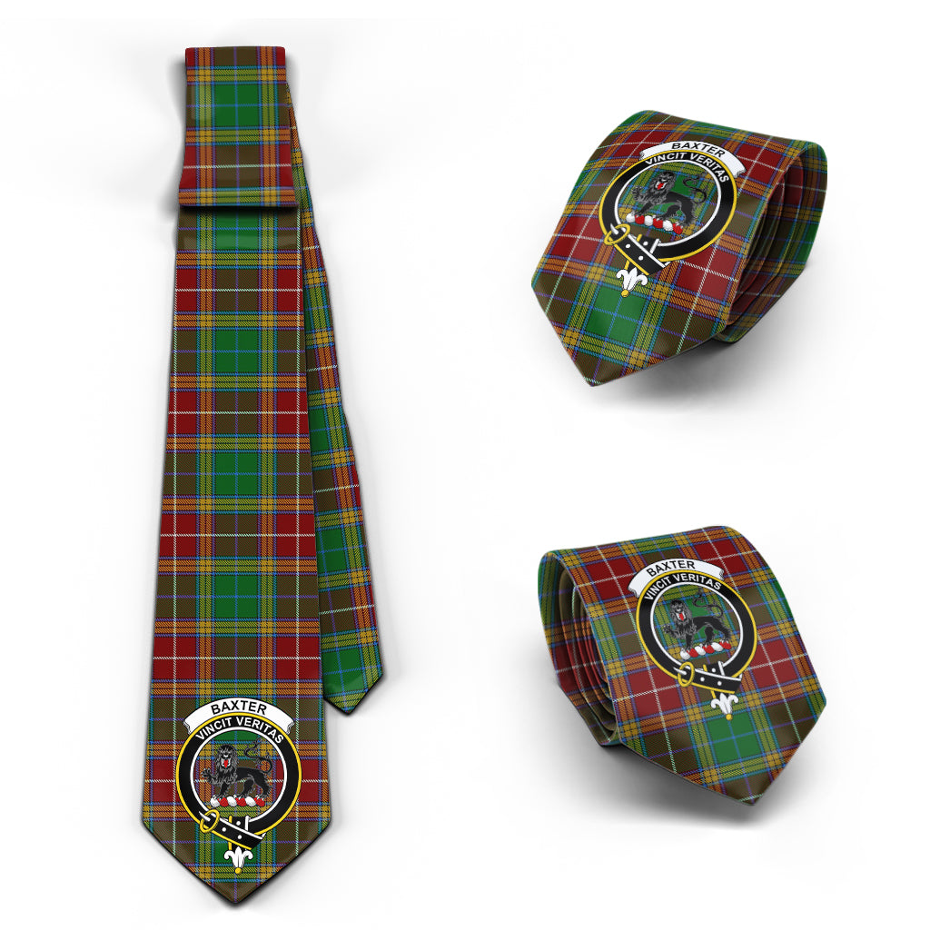 Baxter Tartan Classic Necktie with Family Crest Necktie One Size - Tartan Vibes Clothing