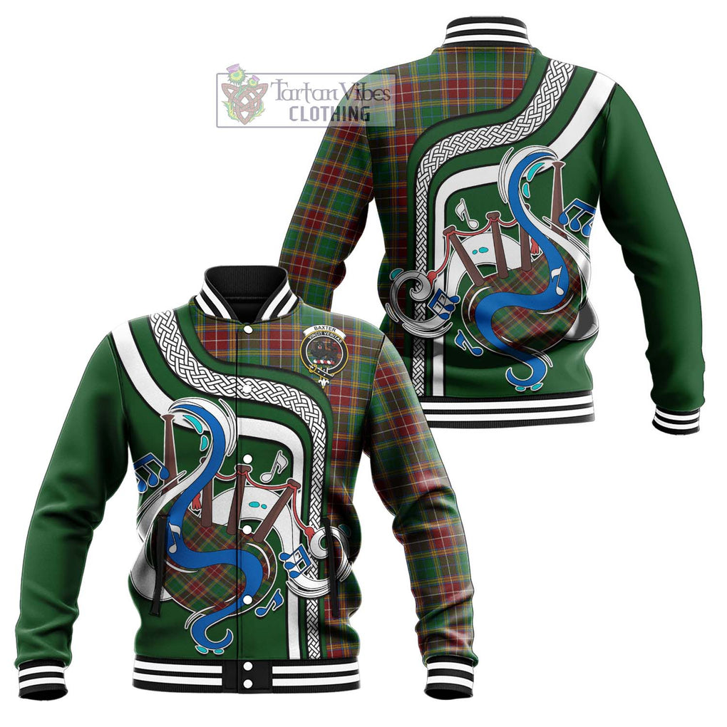 Tartan Vibes Clothing Baxter Tartan Baseball Jacket with Epic Bagpipe Style