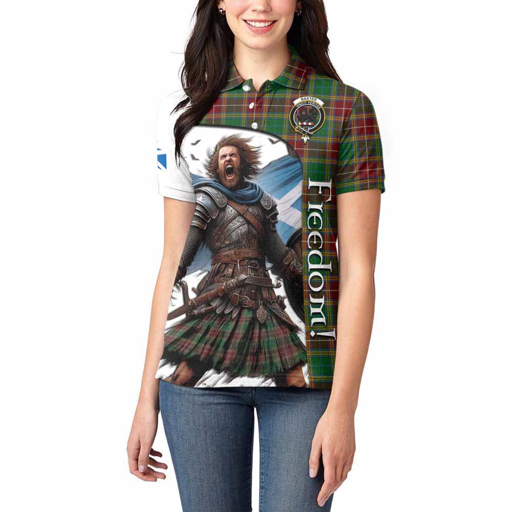 Tartan Vibes Clothing Baxter Crest Tartan Women's Polo Shirt Inspired by the Freedom of Scottish Warrior