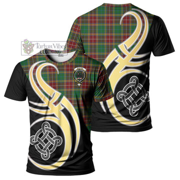 Baxter Tartan T-Shirt with Family Crest and Celtic Symbol Style