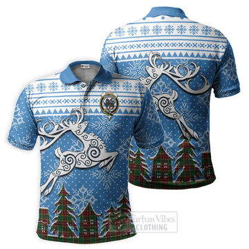 Baxter Clan Christmas Polo Shirt Celtic Reindeer Style