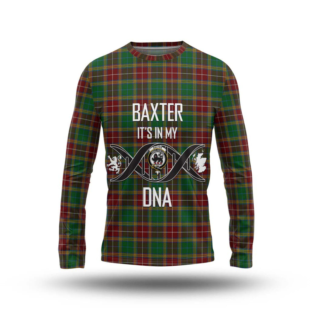 Baxter Tartan Long Sleeve T-Shirt with Family Crest DNA In Me Style Unisex - Tartanvibesclothing Shop