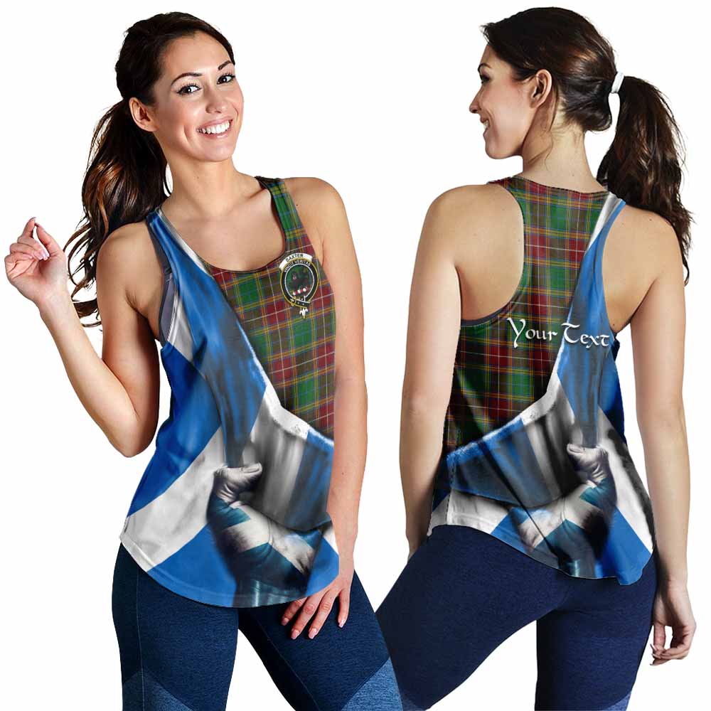 Tartan Vibes Clothing Baxter Tartan Women's Racerback Tanks with Family Crest Scotland Patriotic Style