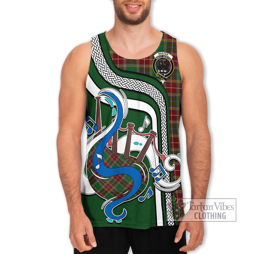 Baxter Tartan Men's Tank Top with Epic Bagpipe Style Men - Tartanvibesclothing Shop