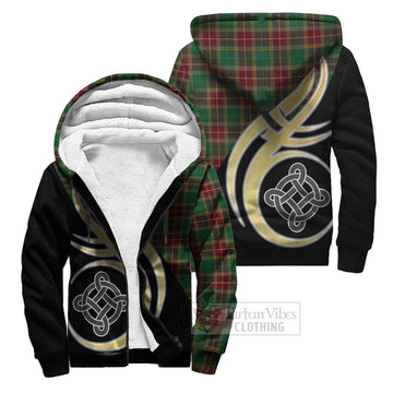 Baxter Tartan Sherpa Hoodie with Family Crest and Celtic Symbol Style