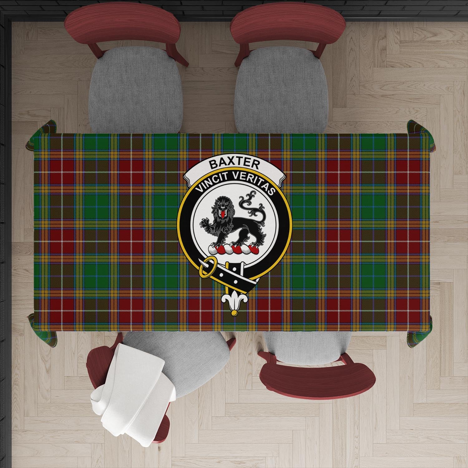 Baxter Tatan Tablecloth with Family Crest - Tartanvibesclothing