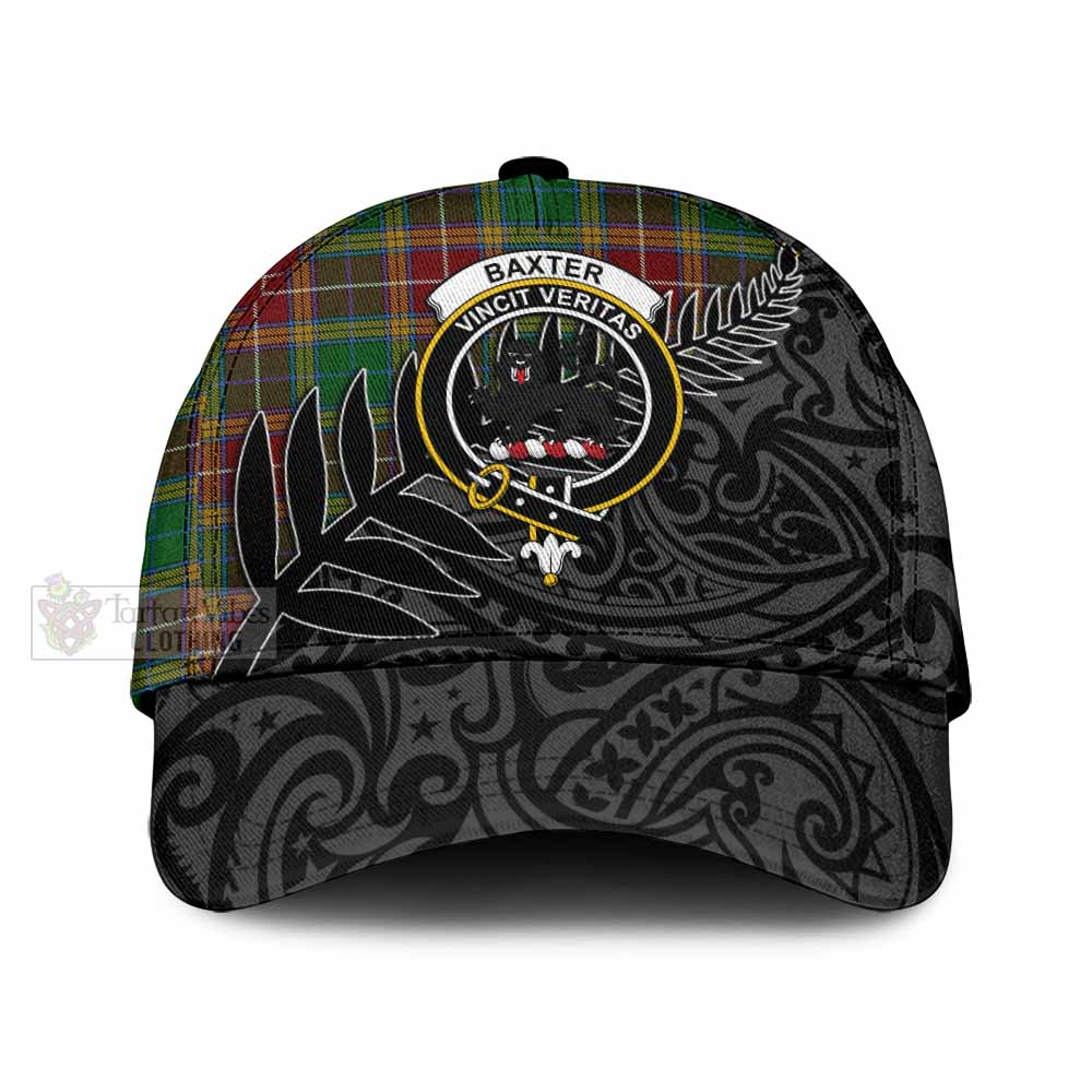 Tartan Vibes Clothing Baxter Tartan Classic Cap with New Zealand Silver Fern Half Style