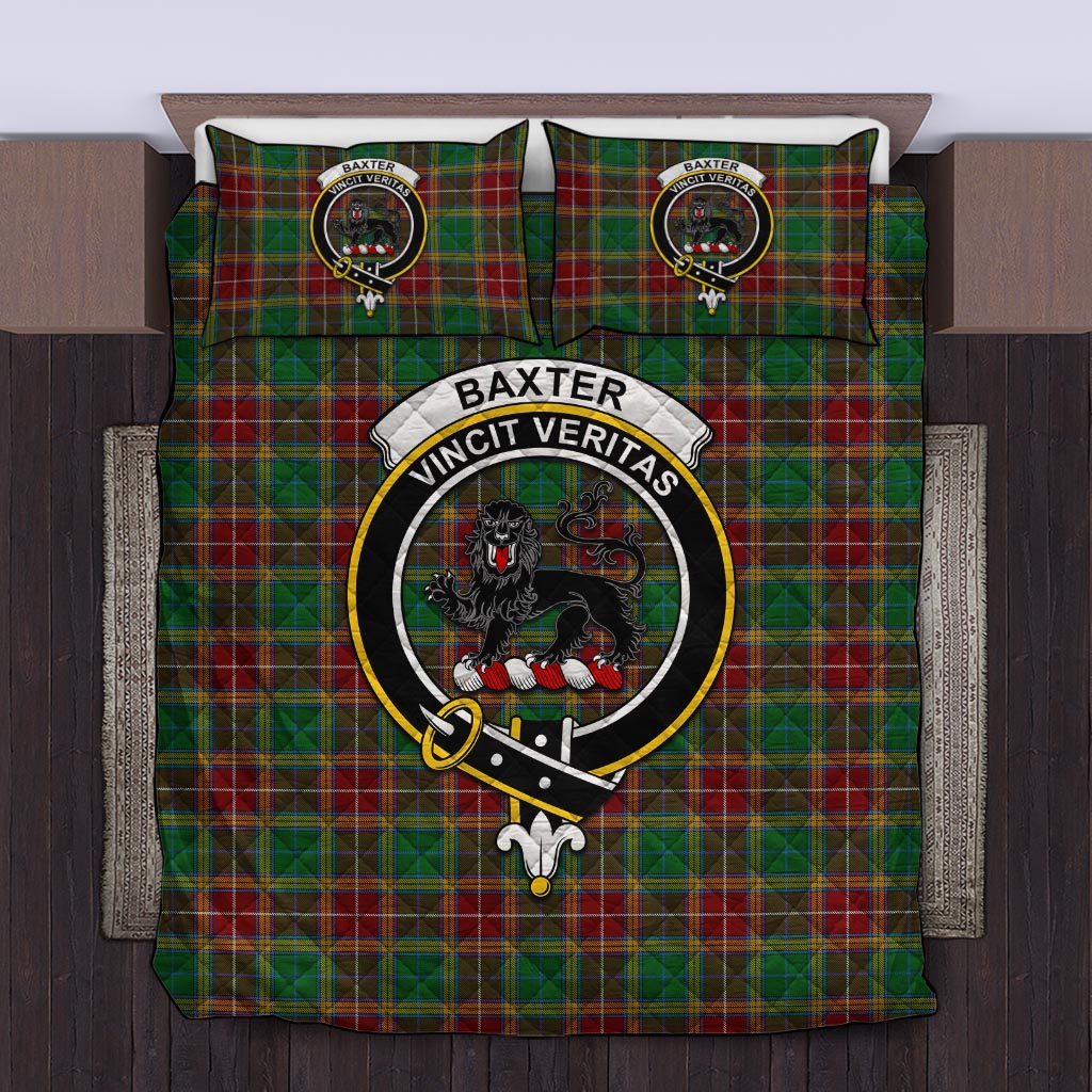 Baxter Tartan Quilt Bed Set with Family Crest Twin - Tartan Vibes Clothing