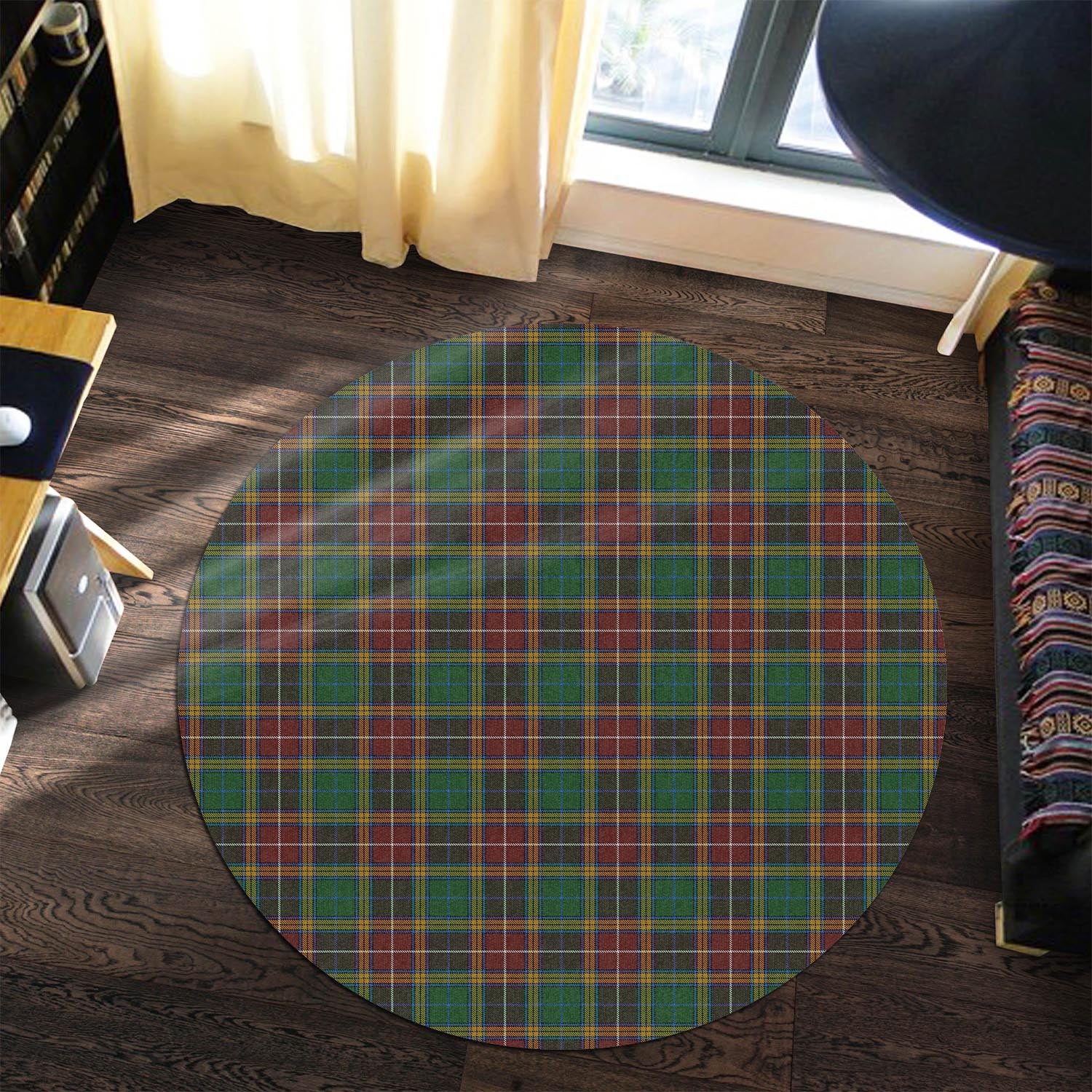 Baxter Tartan Round Rug - Tartanvibesclothing