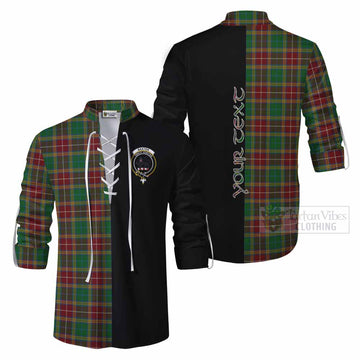 Baxter Tartan Ghillie Kilt Shirt with Family Crest and Half Of Me Style