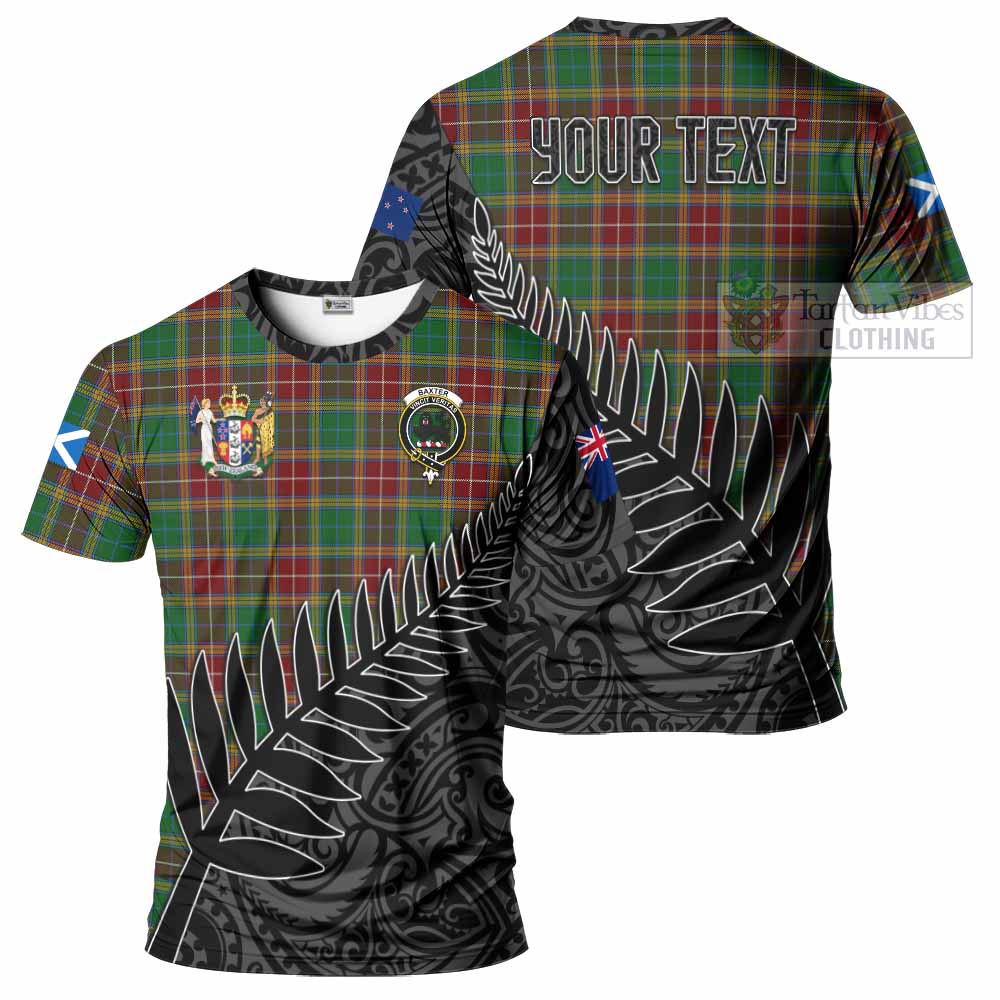 Tartan Vibes Clothing Baxter Crest Tartan T-Shirt with New Zealand Silver Fern Half Style