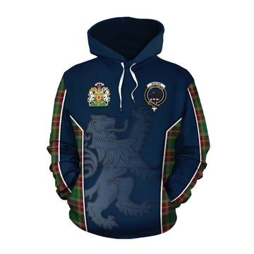 Baxter Tartan Cotton Hoodie with Family Crest and Lion Rampant Vibes Sport Style