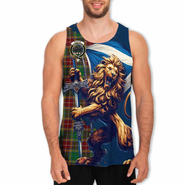 Baxter Tartan Family Crest Men's Tank Top with Scottish Majestic Lion