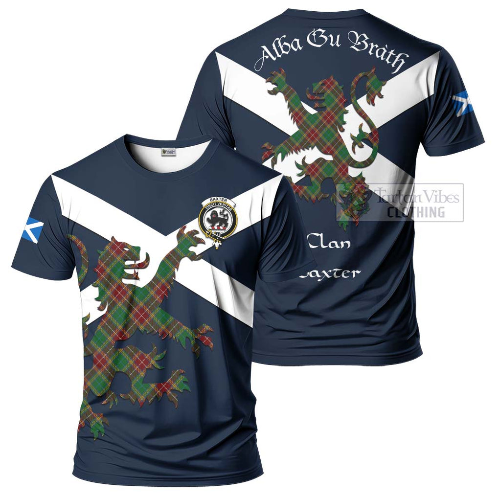 Tartan Vibes Clothing Baxter Tartan Lion Rampant T-Shirt – Proudly Display Your Heritage with Alba Gu Brath and Clan Name