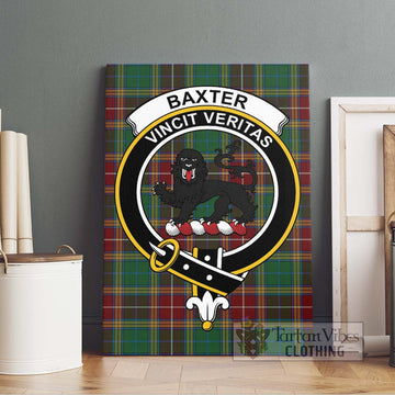 Baxter Tartan Canvas Print Wall Art with Family Crest