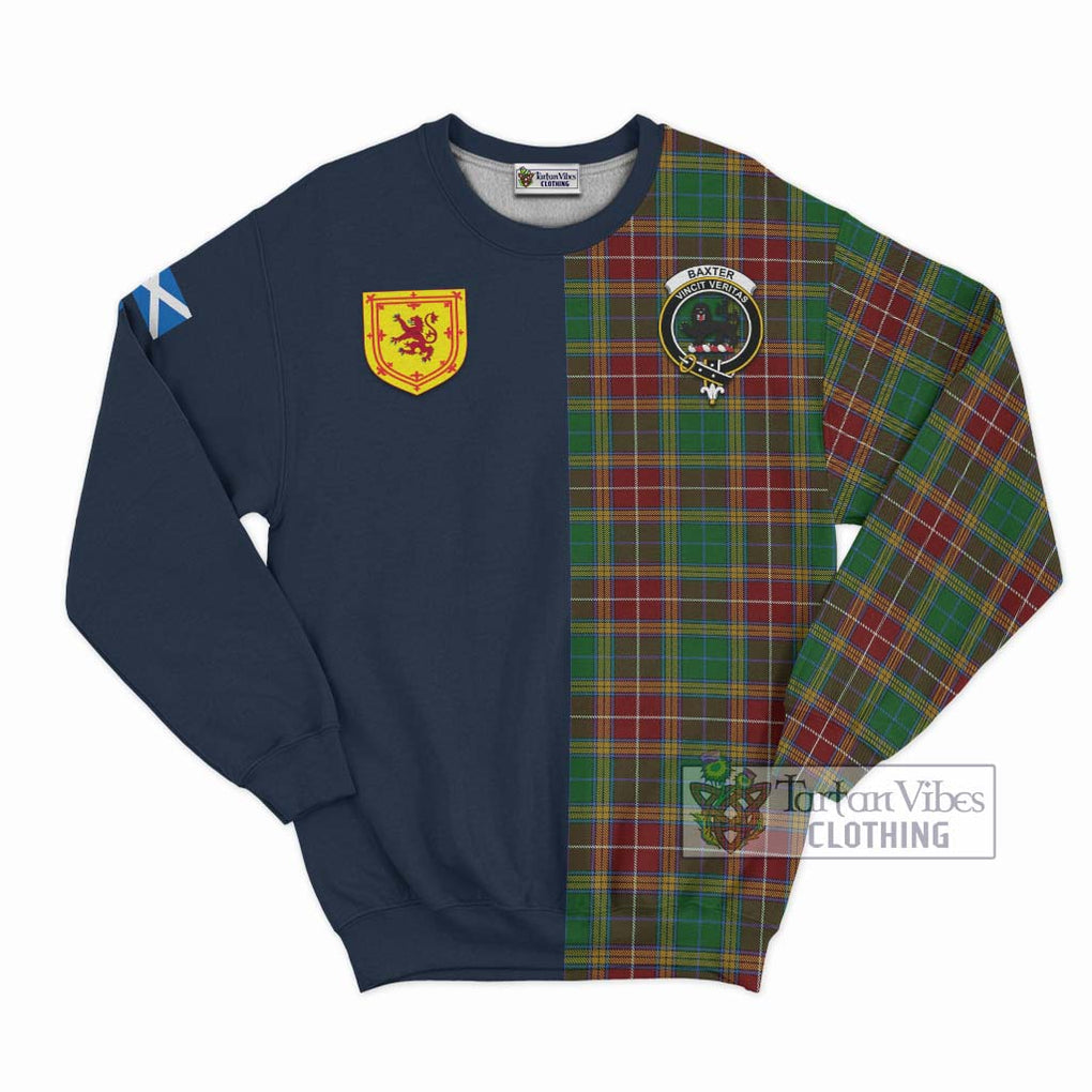 Tartan Vibes Clothing Baxter Tartan Sweatshirt with Scottish Lion Royal Arm Half Style