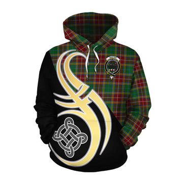 Baxter Tartan Cotton Hoodie with Family Crest and Celtic Symbol Style