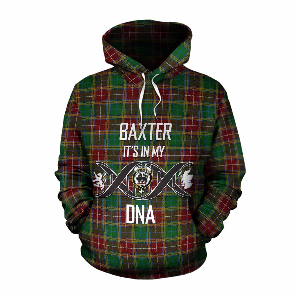 Tartan Vibes Clothing Baxter Tartan Cotton Hoodie with Family Crest DNA In Me Style