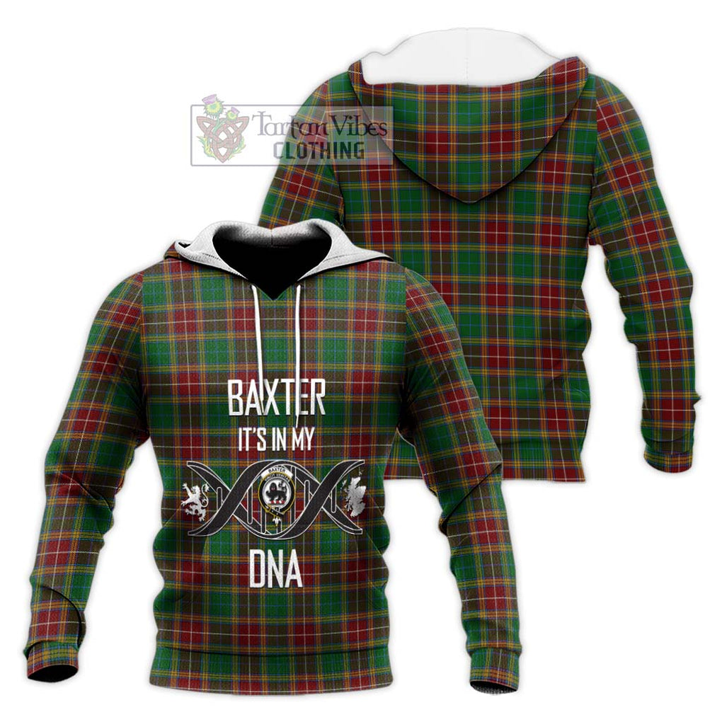 Baxter Tartan Knitted Hoodie with Family Crest DNA In Me Style Unisex Knitted Pullover Hoodie - Tartanvibesclothing Shop