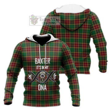 Baxter Tartan Knitted Hoodie with Family Crest DNA In Me Style